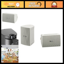 High-Performance All-Weather Speakers, Outdoor/Indoor Use, White, Great Sound Qu