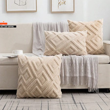 30X50 40X40 45X45 50X50Cm Weich Kunstfell Überwurf Kissenbezüge mit Einlage Plüsch Sh