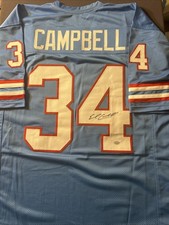 EARL CAMPBELL signed AUTOGRAPH AUTO NFL OILERS Jersey GTSM COA - T02