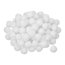 Pom Felt Balls Felting Fabric 2cm 20mm White for Crafts DIY Pack of 100