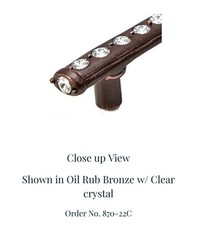 Carpe Diem Cache Cabinet Pull - Cristalli Swarovski in vetrina (rosa)  