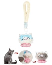 Pet fur Keychain Keepsake,Cat hair Memorial Charm,Sentimental Cat Happy Cat