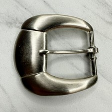 Silver Tone Simple Basic Belt Buckle Rounded Rectangle Frame - 2.4"
