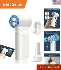 120KRPM Rechargeable Cordless Compressed Air Duster, Portable Electric Air Bl...