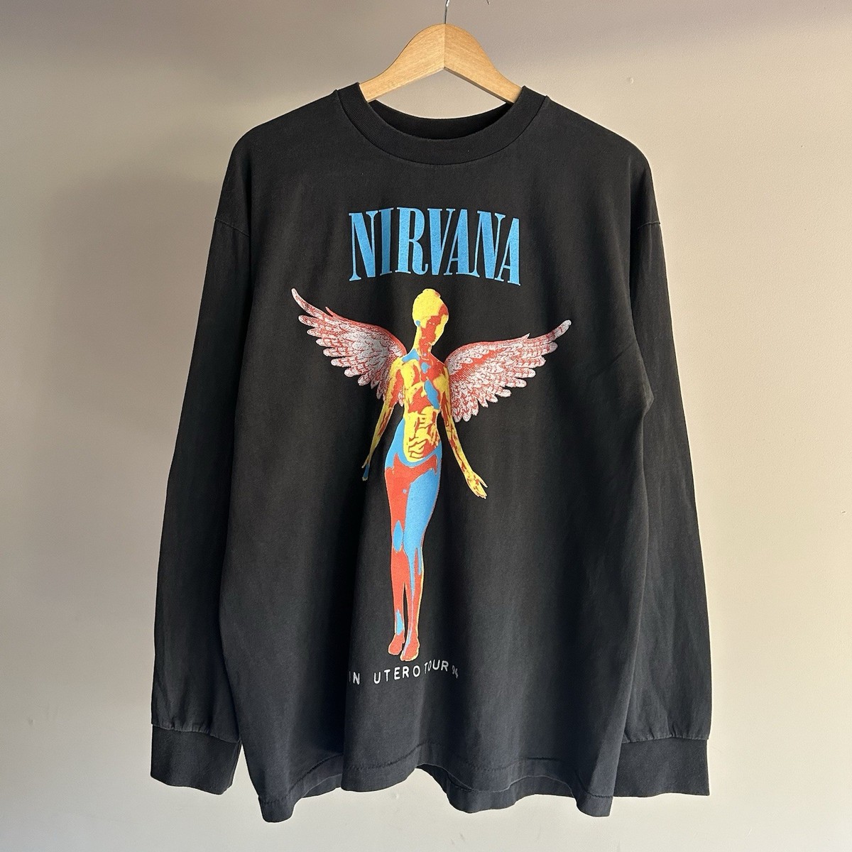 Vintage Nirvana REPRINT In Utero 94' European Tour Long
