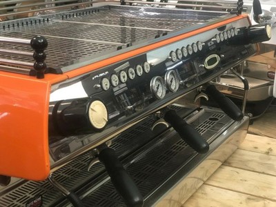 LA MARZOCCO FB80 3 GROUP ORANGE ESPRESSO COFFEE MACHINE RESTAURANT