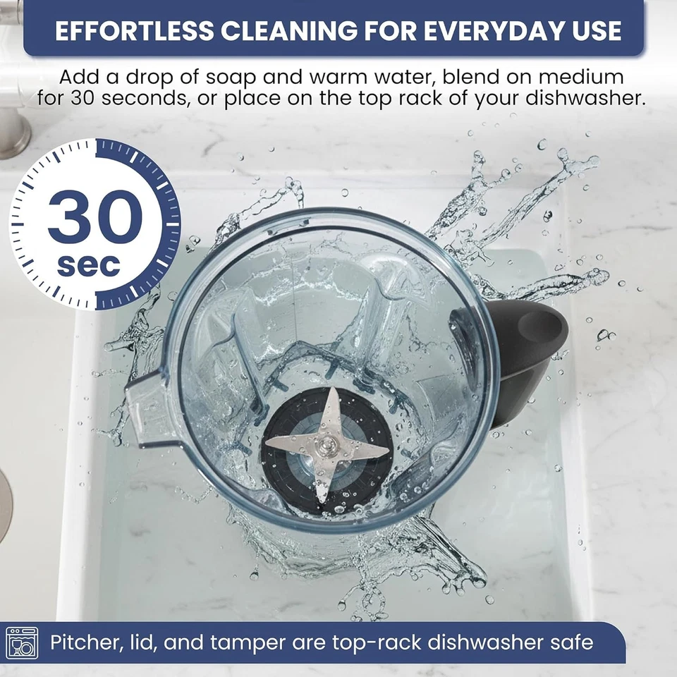 64 oz Container Pitcher Jar Compatible with Vitamix 5200 Blender Classic - Image 4 of 4