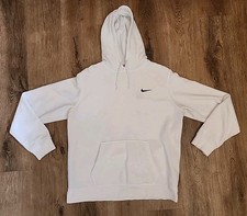 Nike Swoosh Hoodie Sweatshirt Women's Women L Large White Mint Condition