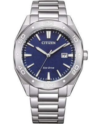 CITIZEN Men Analog Eco-Drive Casual Watch Classic Dress Blue Dial Waterproof Rou