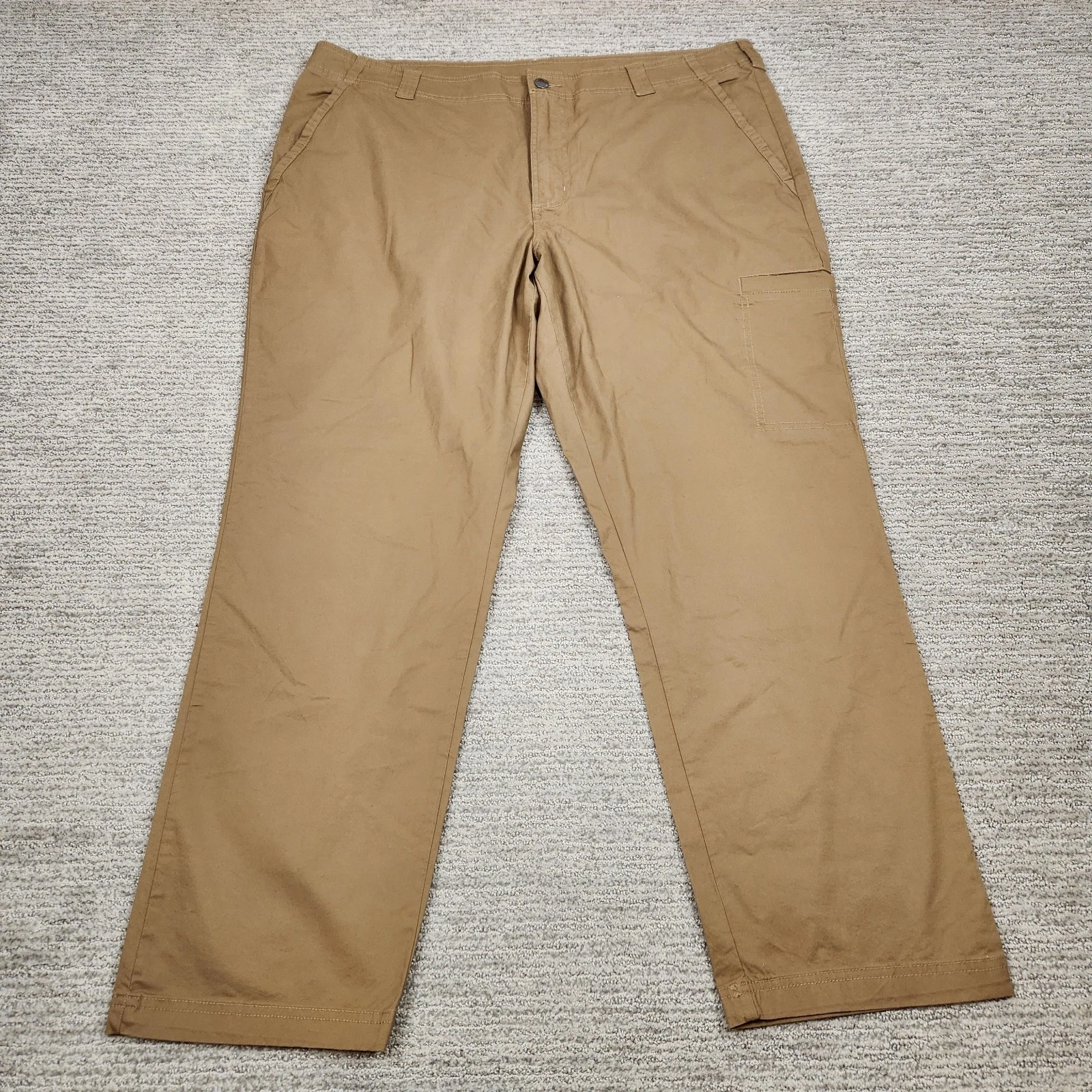 Columbia Hiking Pant Lightweight Mens 40x30 Straight Fit Tan Khaki Slim Cargo