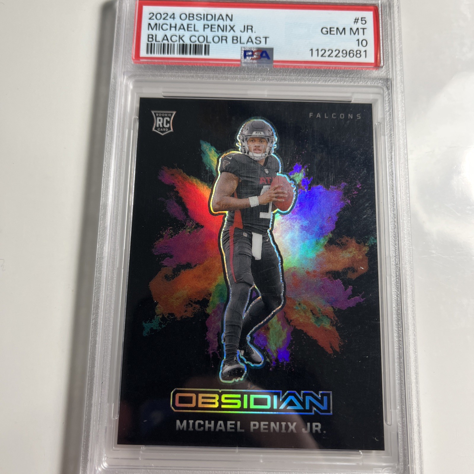 Michael Penix Jr. 2024 Obsidian #5 Black Color Blast /(SSP) Price