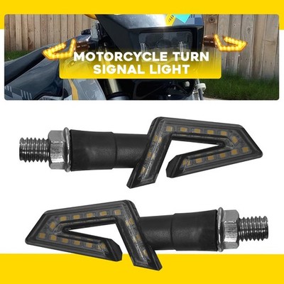 LED 2PCS Motorcycle Turn Light For Signal 12V W/ Holes Motorcycles 10mm Fairing