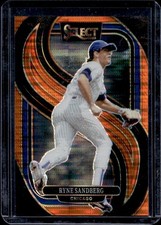 2025 Panini Select Ryne Sandberg Premier Orange Pulsar Prizm #/49 Cubs