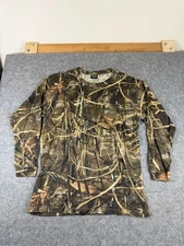 Vintage 90s Hunting Camo Longsleeve Pocket T Shirt XL Realtree Style Nature