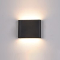 Schwarz Moderne Wandleuchte Leuchter AußEnlampe Garten 360Lm 2X6W/Led IP54