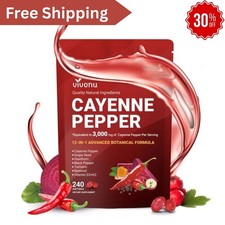 Cayenne Pepper Softgels Supplement, Supports Leg Vein, Heart and Blood Vessel US