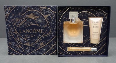 LANCOME Paris La Vie Est Belle 3pc Gift Set Perfume/Lotion/Travel New