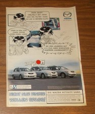Rare Advertising MAZDA PREMACY EXCLUSIVE DEMIO MPV - Manga Comic 2001