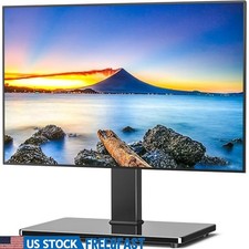 Universal Swivel TV Stand Adjustable Height W/ Tilt  VESA Mounting Support New