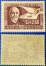 Brazil 1956 Baron of Bocaina Mail Sc-842 Light brown MNH OG #W1B