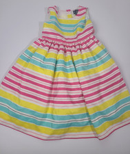 Chaps dress Childs Fit & Flare Striped Ribbon Size 4T