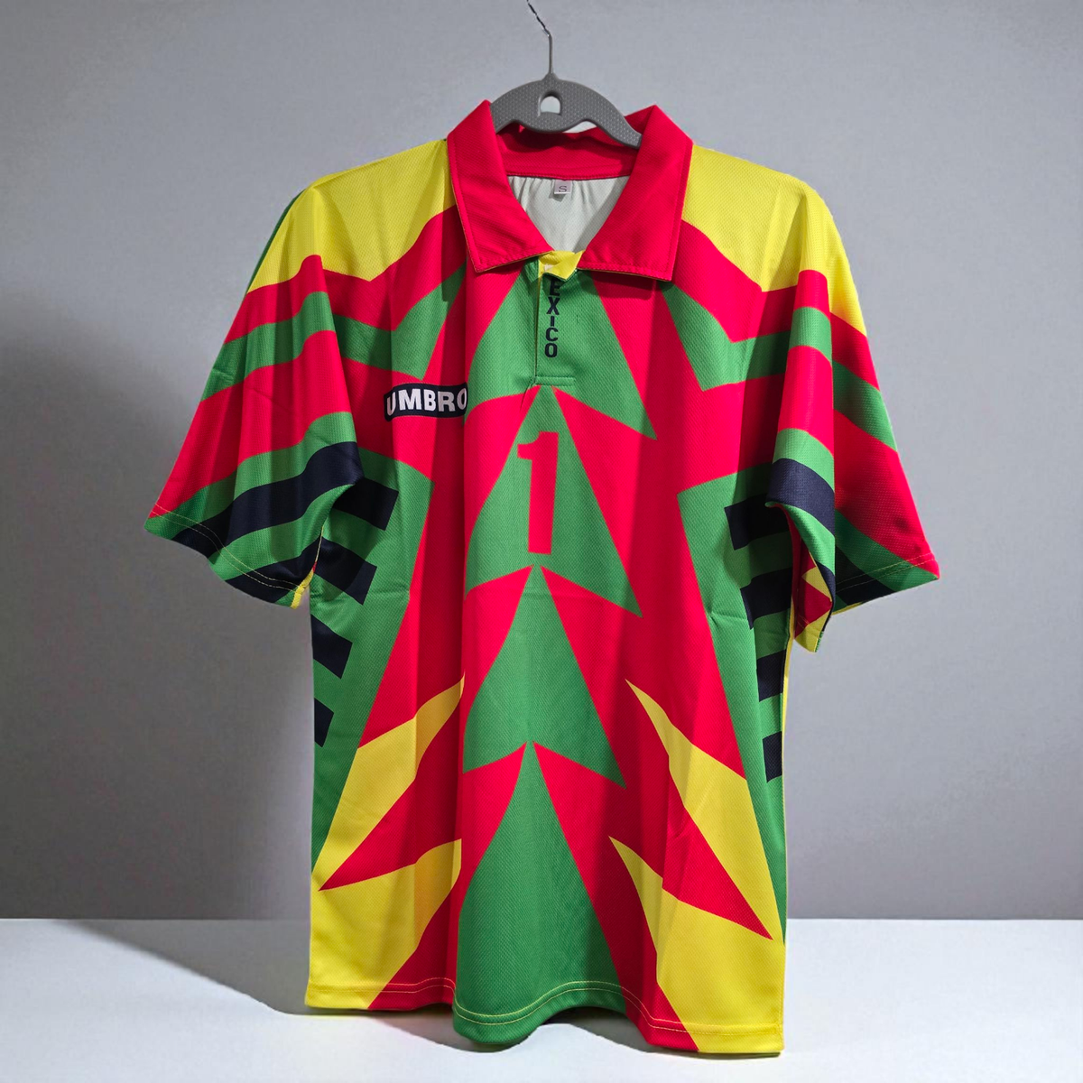 UMBRO コロンビア代表 シャツ Lサイズ1994南米アンブロ Jorge Campos # 1 - World Cup 1994 USA Retro - Multicolor - UMBRO