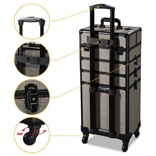Byootique 3 Piezas Maquillaje Tren Estuches Cosméticos Organizador Kit Rococó GainsBoro - Imagen 5 de 9