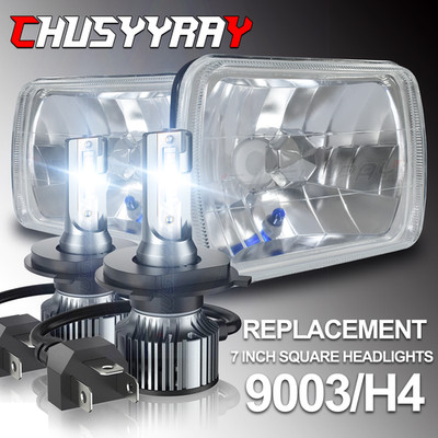 2pcs 7x6'' 5x7'' LED Headlights Hi-Lo Beam White 6500k For Ford F150 F250 F350