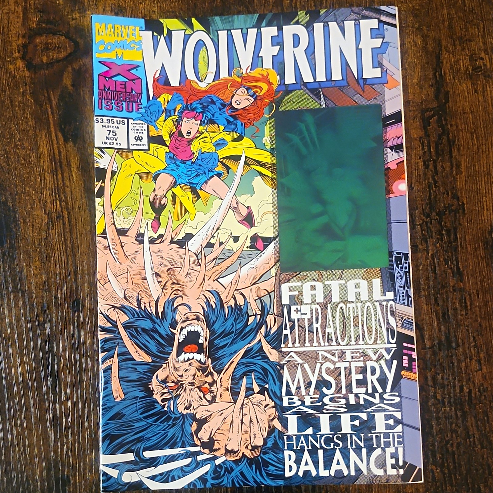 Marvel Comics Wolverine #75 (1991) Fatal Attractions Direct Ed Adam Kubert