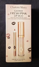 Charlotte Tilbury Glossy Fresh Pink Lip Duo Pillow Talk/refresh rose
