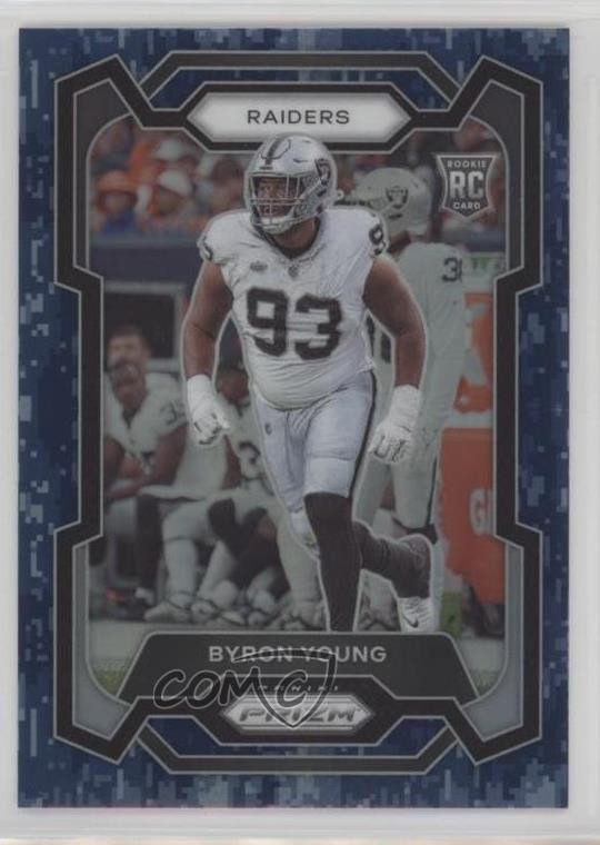 2023 Panini Prizm Rookies Navy Camo Prizm 6/25 Byron Young #355 Rookie RC 3hd