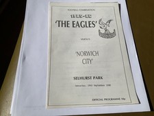 Crystal Palace v Norwich City reserves - football combination- 1985/86