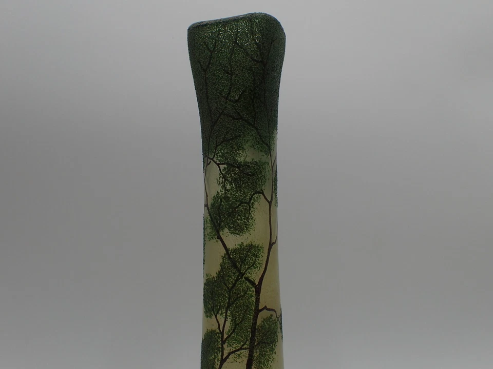 vase , soliflore ancien, verrerie Legras - Photo 3/4