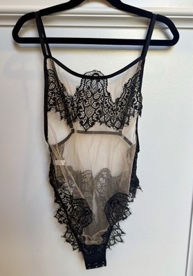 God Save Queens Playsuit-Lingerie Mesh Bodysuit-Size Medium, NWOT In Box