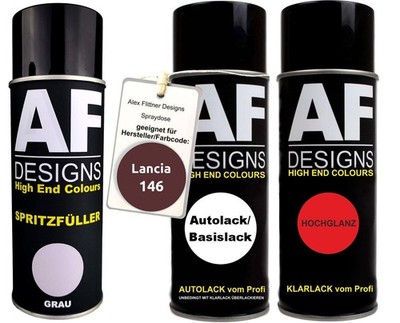 Spritzfüller Set für Lancia 146 Bordeaux Chiaro Metallic Klarlack Spritzfüller G