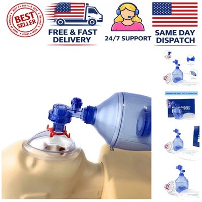 Essential BVM CPR Training Kit: Includes Adult & Child Mask and Squeeze Bag