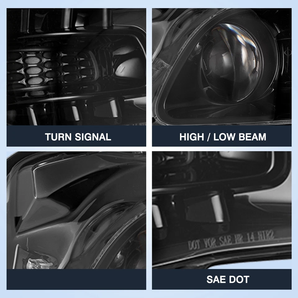 Faro halógeno negro para Jeep Cherokee 2014-2018 proyector lateral del pasajero derecho Foto 2 de 4