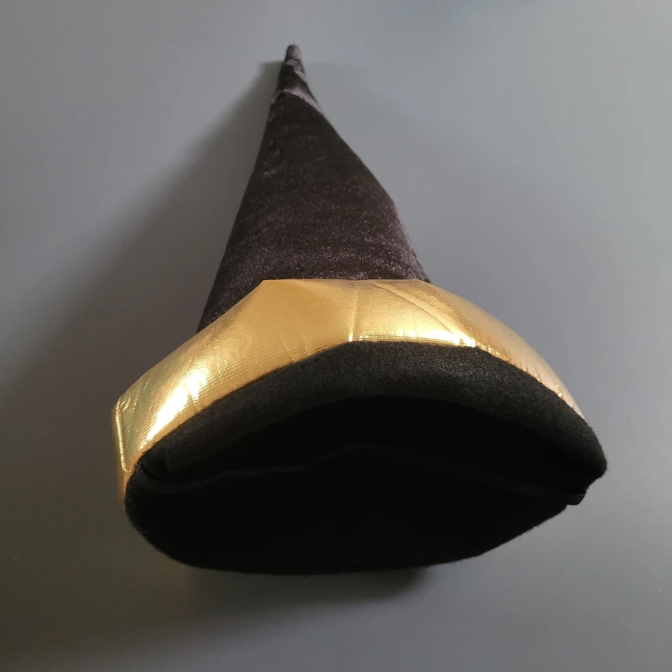 Chapéu Wizard Druids Mardi Gras dourado e preto - Imagem 3 de 3