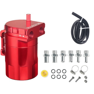 #ad Oil Catch Can Kit Reservoir Baffled Tank w Breather Filter Universal Aluminum US $19.22