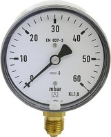"Afriso Kapselfeder-Manometer 63Mm DN8 1/4\" 0-250 Mbar"