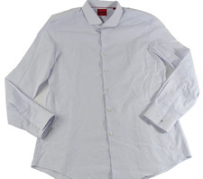 Hugo Boss Mens Shirt New 42 16.5 White Long Sleeves Button Up Slim Fit Solid