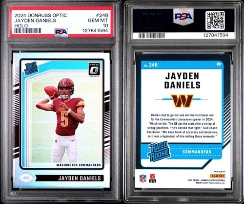 2024 Panini Donruss Optic - Jayden Daniels - Holo - PSA 10