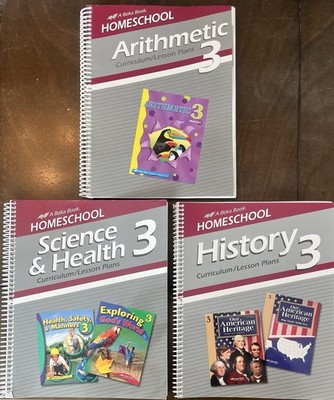 Abeka Grade 3 Curriculum / Lesson Plan Bundle - Arithmetic, History, Science