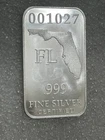 1/2 Troy Oz .999 Fine Silver Florida State Bar- Federated Mint