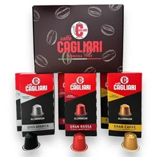 Cagliari Espresso coffee Pods - Compatible w Nespresso Original machine- 60 Pods