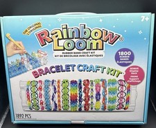 Rainbow Loom Original Bracelet Craft Kit 1800 Rubber Bands BONUS Display Rack