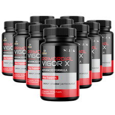 Primordial Vigor X-Bodybuilding & Men's Health Support- 10 Bottles- 900 Capsules