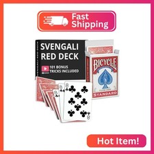 Ted's Sterling Magic Red Bicycle Rider Back 8 of Clubs Svengali Deck