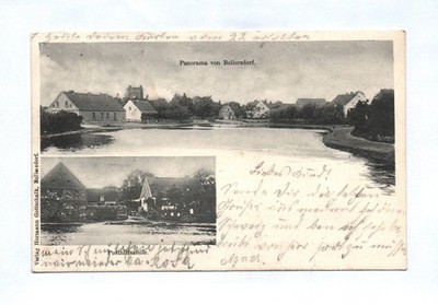 Ak Panorama von Bollersdorf Posthilfsstelle 1904