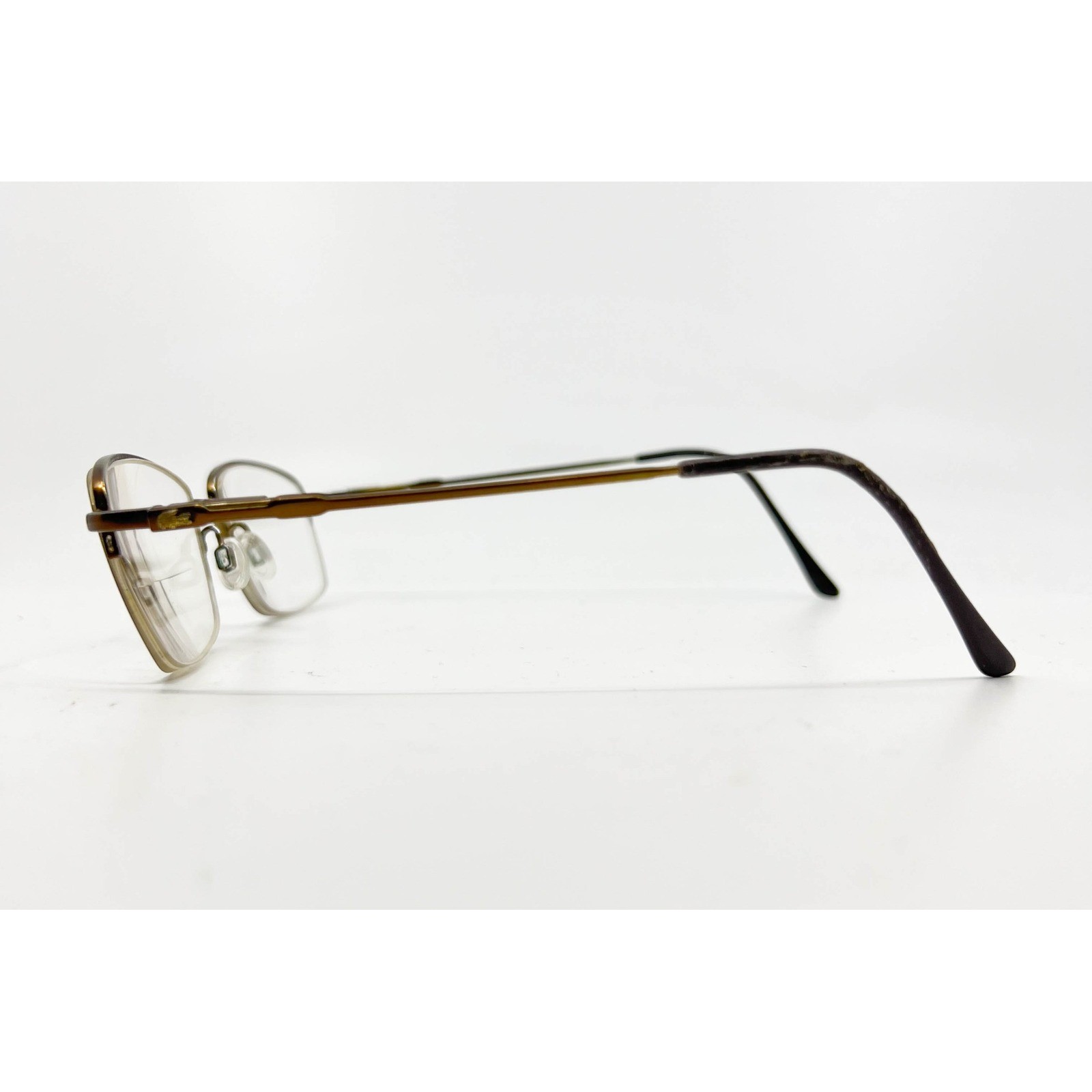 Lacoste 54018 Semi Rimless Reading Glasses Bronze Metal Made in France Women thumbnail 3